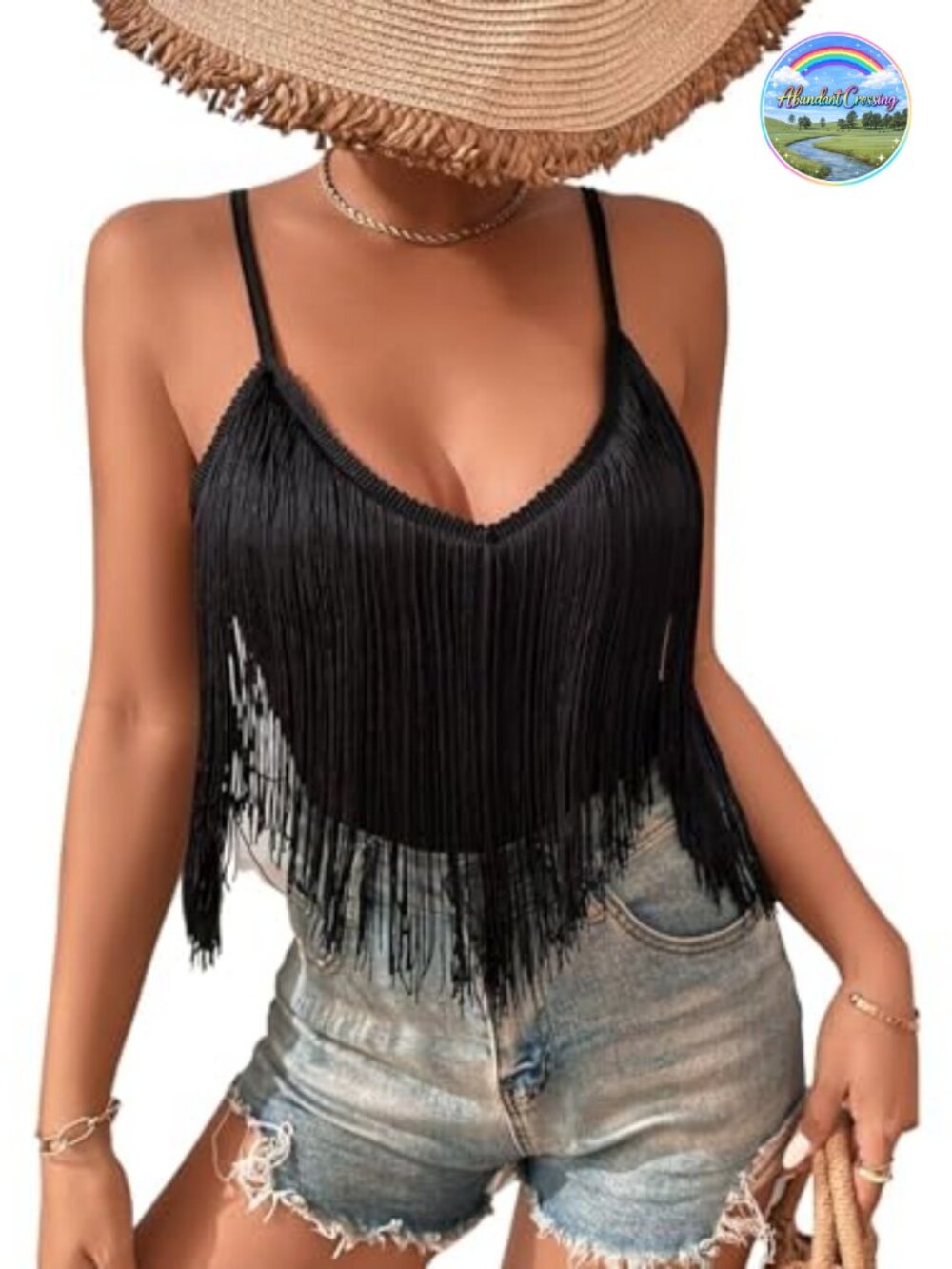 Western Fringe Tank Top Sleeveless Country Concert Cowgirl Rodeo Shirt